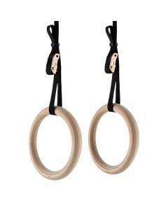 Gymnastic rings, Fitness, diameter 2.8 cm, wooden hoops