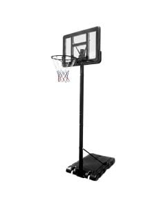 Telescopic basketball hoop, Hoops, 135-305 cm, hoop diameter 45 cm, 6 mm polycarbonate backboard, base 65 kg load capacity