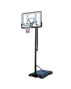 Telescopic basketball hoop, Hoops, 135-305 cm, hoop diameter 45 cm, 8 mm polycarbonate backboard, base 65 kg load capacity