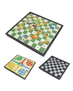 Lojë argëtuese 4 në 1, Shah, Tavëll, Damë, Ludo, Mos u nxeh