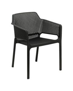 Karrige me krahe per ambient te jashtem, ngjyre anthracite, 59*58*79 cm