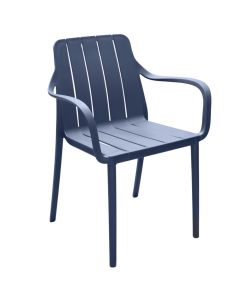 Karrige me krahe per ambient te jashtem, ngjyre blu, 58.5*51*81.5 cm
