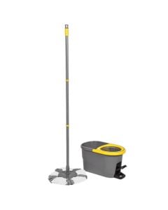 Rotating cleaning bucket, Apex, aluminum/plastic, gray/yellow, 1 piece
