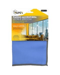 Window cleaning cloth, Apex, microfiber, 40x30 cm, 1 piece