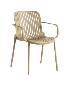 Karrige me krahe, Isola, PP, ngjyre bezhe, H81xD61xW58 cm