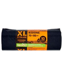 Qese mbeturinash, e zezë, XL, 70x110 cm, 10 qese, 1 copë