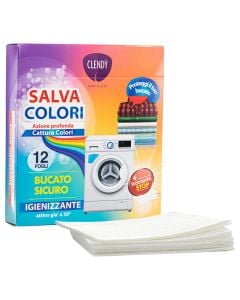 Peceta ruajtje ngjyrash për lavatrice, Clendy, 12 peceta, 1 copë