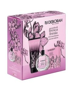 Set shower gel 250 ml + perfume EDT 100 ml, Deborah, Fresh Freesia, 1 piece