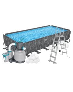 Bestway pool with sand filter pump, 732 x 366 x 132 cm / 30,045 Lt