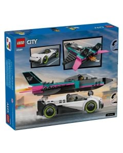 Lego, 60489 Jet vs. Car, City, +6 vjec, 1 copë