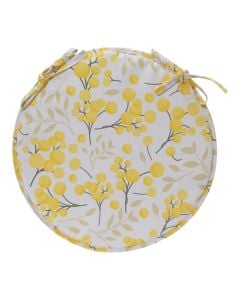 Shilte karrige, poliester, me motive florale, dia39.00-H4.00cm