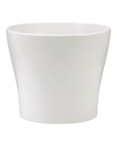 Vazo lulesh rrethore, D 15 cm, materiali qeramikë, ngjyra pana