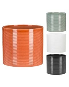 Vazo lulesh rrethore, D 14 cm, materiali qeramik