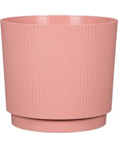 Vazo lulesh rrethore, D 13 cm, materiali plastikë, Roze