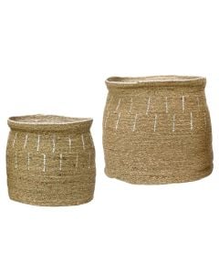 Vazo me thurje kashte, Set 2 copë, S/M