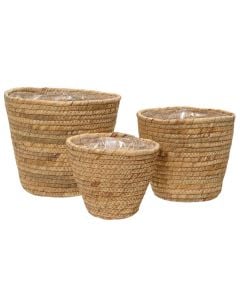 Vazo me thurje kashte, Set 3 copë, S/M/L