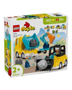 Lego, Duplo, 3 in 1 Construction Vehicles, +2 vjec, 1 copë