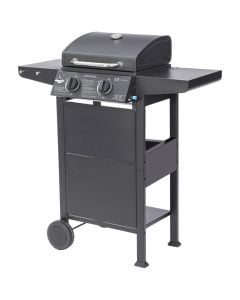 Barbecue me gaz, San Jose, 2 djegës, 96x100x50 cm, e zezë, 1 copë
