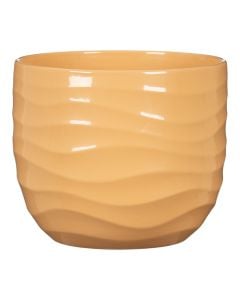 Vazo lulesh, qeramike, E verdhë, Ø18 cm