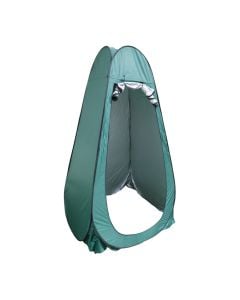 Camping shower and toilet tent, polyester, green, 120x120x200 cm