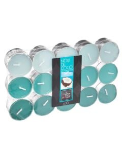 Scented candle with aluminum base, coconut aroma, D3.7 cm, set of 30 pieces
