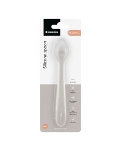 Spoon for children, Kikka Boo, Sand, silicone, gray, 1 piece