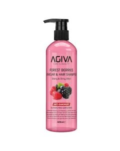 Shampo për floket, Agiva, kundër zbokthit, uthull dhe fruta pylli, 400 ml, 1 copë