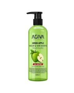 Shampo për flokët, Agiva, për kontrollin e yndyrës, uthull molle jeshile, 400 ml, 1 copë