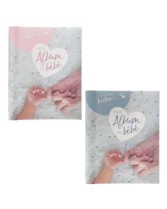 Baby memory book, blue/pink, 20.4x3.3x25.5 cm, 1 piece