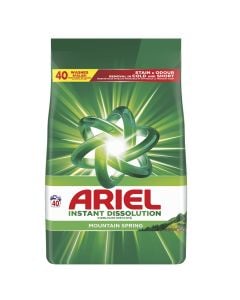 Powdered laundry detergent, Ariel, Mountain Spring, 2.6 kg, 40 washes, 1 pack