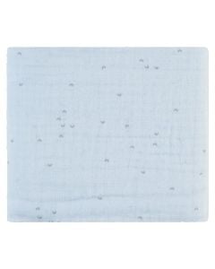 Napë për bebe, Kikka Boo, Stripy Friends, dy shtresa, 100% pambuk, 100x100 cm, blu, 1 copë