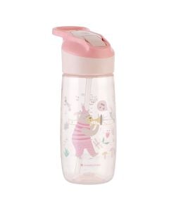 Shishe për fëmijë, Kikka Boo, Music Fest, pip silikoni, 450 ml, rozë, 1 copë