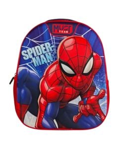 Kindegarden bag, 3D Spiderman, 26x10x32 cm, blue/red, 1 piece
