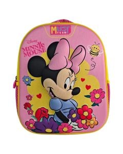 Kindegarden bag, 3D Minnie Mouse, 26x10x32 cm, pink, 1 piece