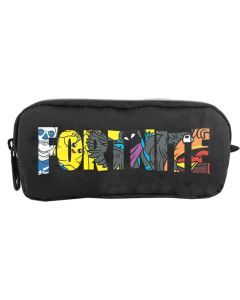 Pencil case, Fortnite, 2 zippers, 21x6x9 cm, black, 1 piece