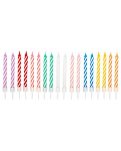 Birthday candle, different colors, 20 pieces, 1 pack