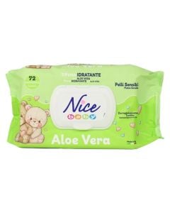 Wet wipes, Nice baby, Aloe Vera, 72 sheets, 1 pack