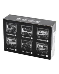 Kornizë fotosh për fëmijë, plastike, 15x14x3 cm, kuqe-zeze