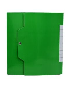 Button folder, 10 cm, A4 +, cardboard, green, 1 piece