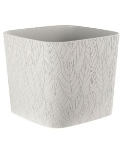 Plastic flower pot, white, 38x38x32 (h) cm