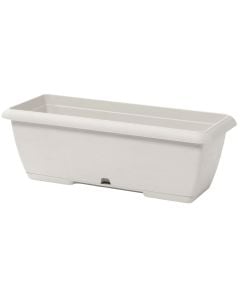 Plastic flower planter, white, 65x25x21 (H) cm