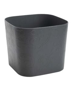 Plastic flower pot, grey, 29x29x24.7 cm (height)