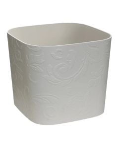 Plastic flower pot, white, 38 × 38 × 32 cm