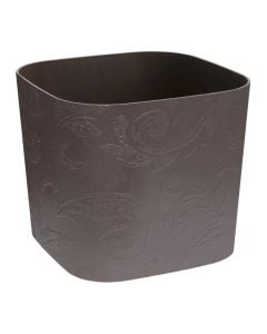 Plastic flower pot, dark beige, 38 × 38 × 32 cm