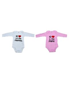 Body for babies, 100% cotton, pink