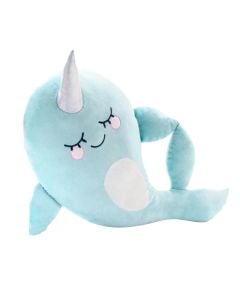 Jastëk dekorues per dhome femijesh me dekor delfini, 36x51 cm