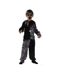 Kostum Halloween per meshkuj , "Bloody clown ',S, zi-bardhe