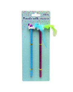 Pencil with eraser, wood, mix