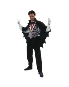 Halloween costume for men, "Vampire", M, black-gray