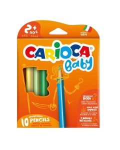 Lapsa me ngjyra për fëmijë, Baby, Carioca, resin sintetik, 12.5x12.5x0.9 cm, portokalli, 10 copë